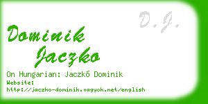 dominik jaczko business card