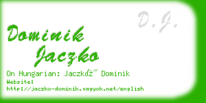 dominik jaczko business card